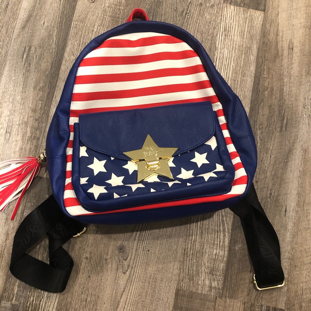Betsey Johnson American Flag Mini Backpack